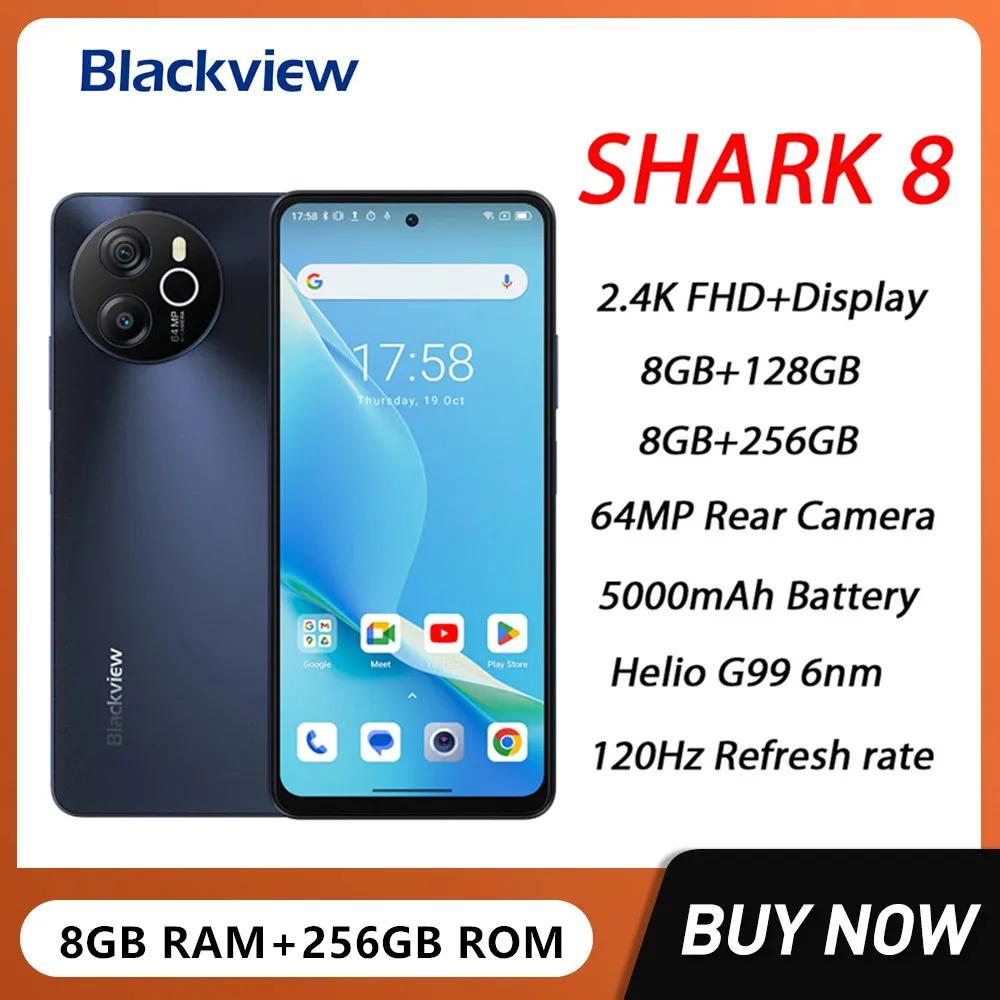 Blackview SHARK 8 Ʈ, Helio G99 Ÿ 8GB + 256GB, 6.78 ġ 2.4K ÷, ȵ̵ 13 , 64MP, 5000mAh, 33W   NFC